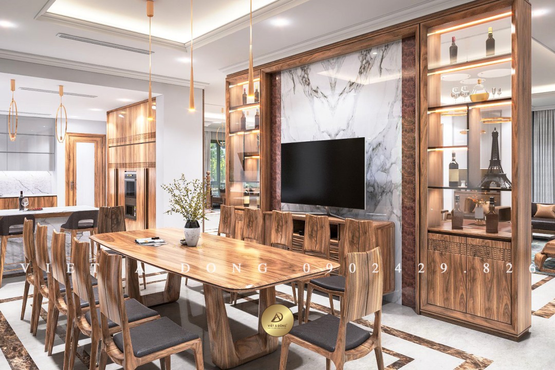 Tủ rượu gỗ óc chó TR - 05